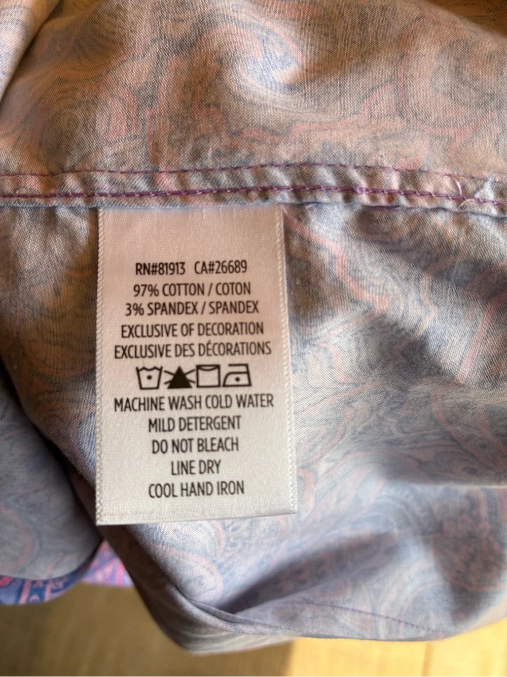 ROBERT GRAHAM Carrie Long Sleeve Woven Shirt Size Large